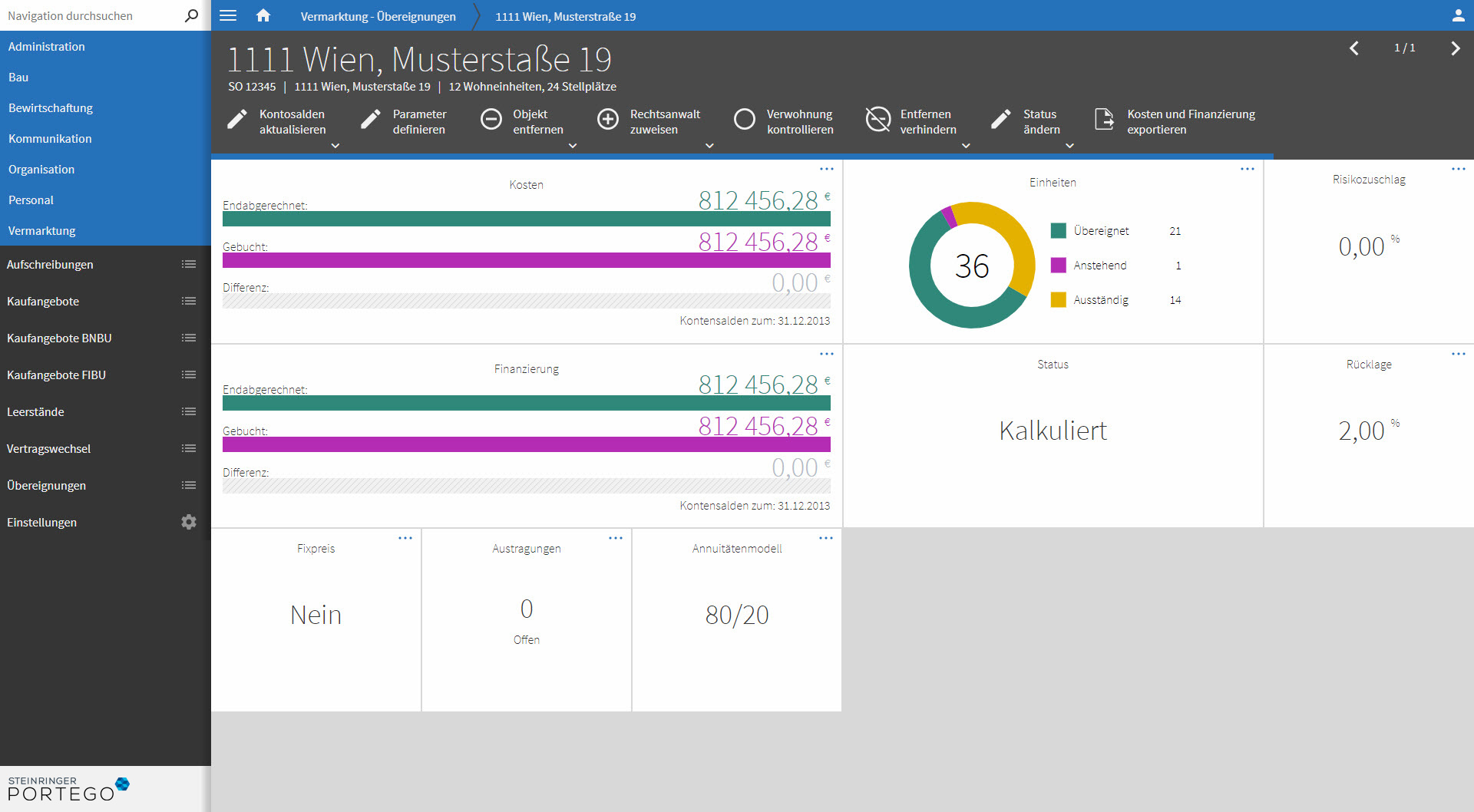 PORTEGO Modul Übereignung PORTEGO Modul Übereignung