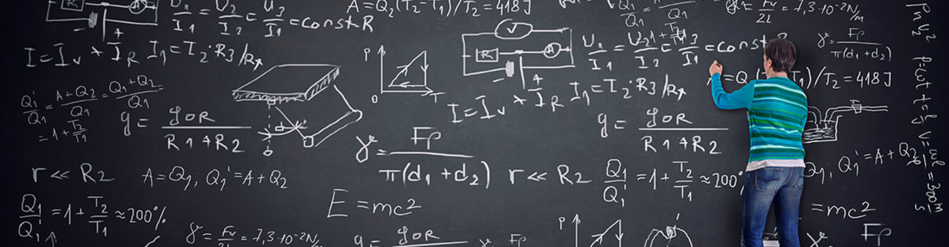 Tafel mir komplexen Formeln zeigt Steinringers Erfahrung